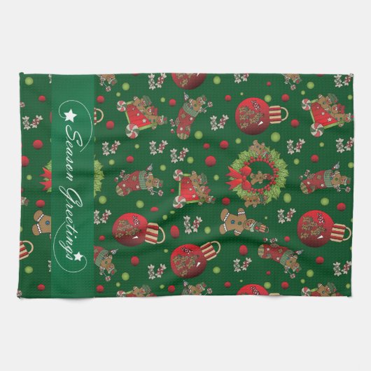 Seizoensbroden kerstontbijt Mannen Theedoek (Horizontaal)