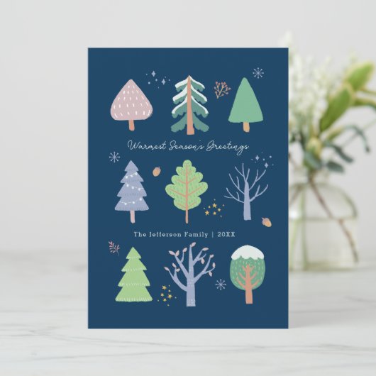 Seizoensdagkerstkaart Kaart (Staand voorkant)