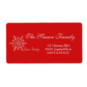 Seizoensdagvakantieadres Etiket (Voorkant)