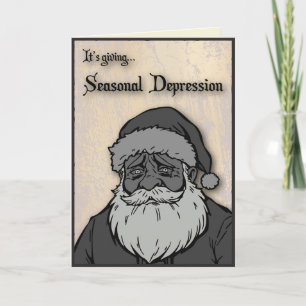 Seizoensdepressie Ironische Kerst Kaart