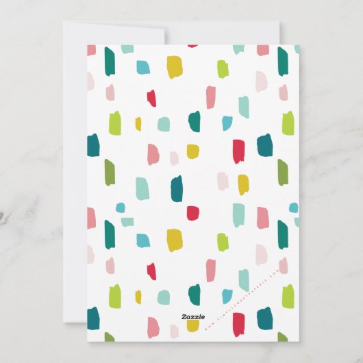 SEIZOENSE feestdag falala typografie roze Feestdagenkaart (Achterkant)