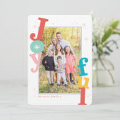 SEIZOENSE feestdag vrolijke lijst typografie Feestdagenkaart (Staand voorkant)