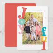 SEIZOENSE feestdag vrolijke lijst typografie Feestdagenkaart (Voorkant / Achterkant)