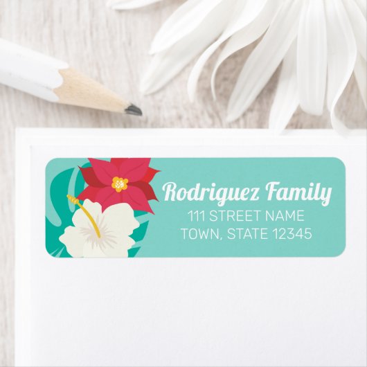 Seizoenseizoen Aloha | Hawaï-Adresetiketten Etiket (Insitu)