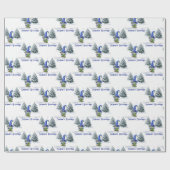 Seizoensende kerstgenoom cadeaupapier (Vlak)