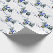 Seizoensende kerstgenoom cadeaupapier (Hoek)