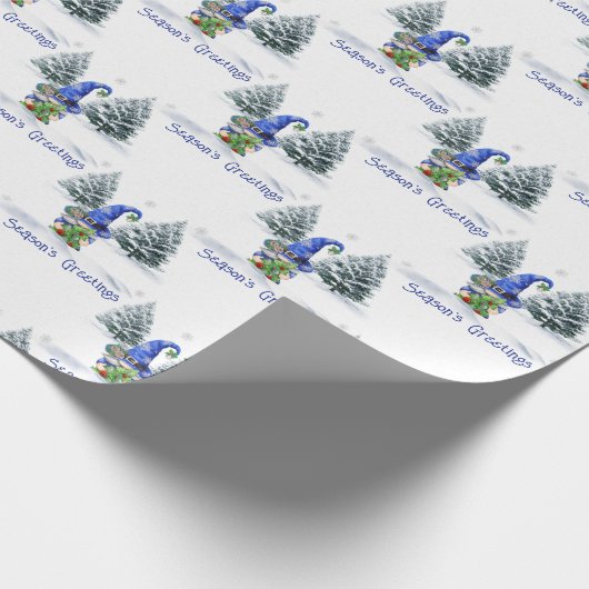 Seizoensende kerstgenoom cadeaupapier (Hoek)