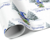 Seizoensende kerstgenoom cadeaupapier (Rol Hoek)