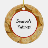 Seizoenseten, grappige kerstmis keramisch ornament (Achterkant)