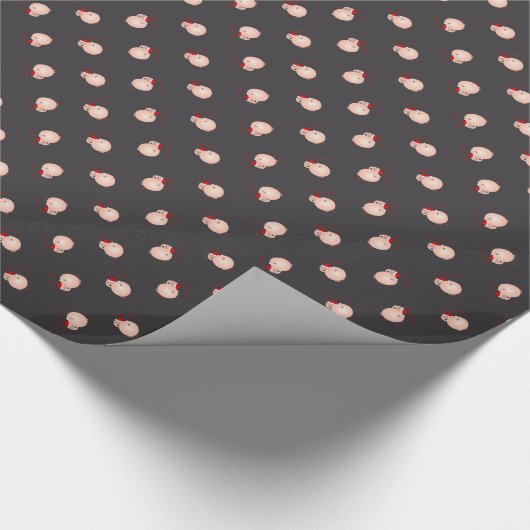 "Seizoenseten" Humoureuze Varkens Cadeaupapier (Hoek)