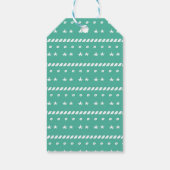 Seizoensfeest kerstboomvakantie cadeaulabel (Achterkant)