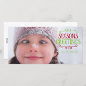Seizoensfeest kerstfeestdag fotokaart feestdagenkaart (Voorkant / Achterkant)