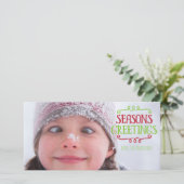 Seizoensfeest kerstfeestdag fotokaart feestdagenkaart (Staand voorkant)