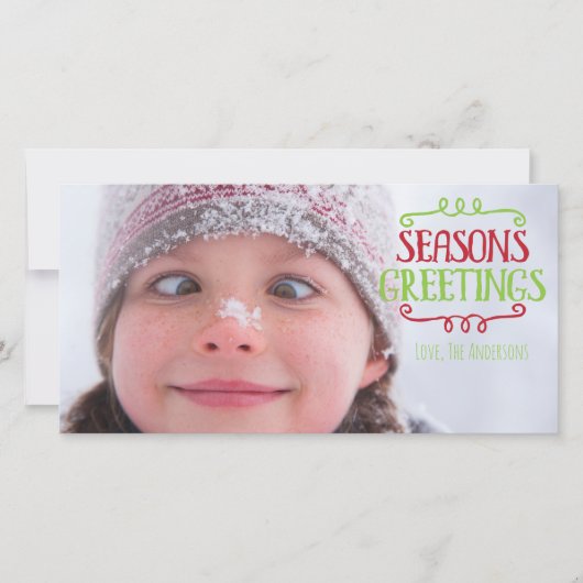 Seizoensfeest kerstfeestdag fotokaart feestdagenkaart (Voorkant)
