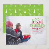 Seizoensfeest kerstfeestdag fotokaart feestdagenkaart (Voorkant / Achterkant)