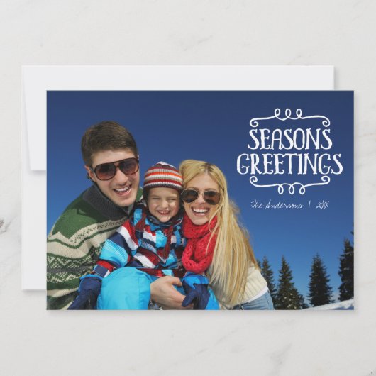 Seizoensfeest kerstfeestdag fotokaart feestdagenkaart (Voorkant)