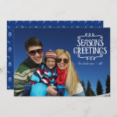 Seizoensfeest kerstfeestdag fotokaart feestdagenkaart (Voorkant / Achterkant)