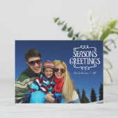 Seizoensfeest kerstfeestdag fotokaart feestdagenkaart (Staand voorkant)
