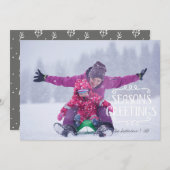 Seizoensfeest kerstfeestdag fotokaart feestdagenkaart (Voorkant / Achterkant)