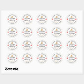 Seizoensfeest met kerstfeest Gold Glitter Holiday Ronde Sticker (Vel)
