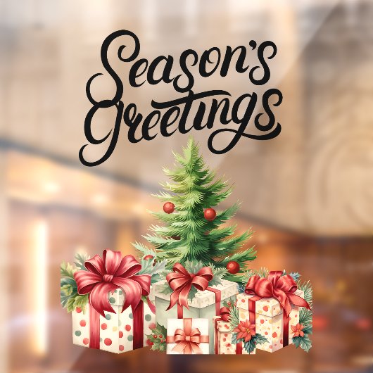 Seizoensfeest met kerstmis raamsticker (Vel 2)