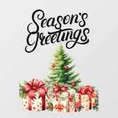 Seizoensfeest met kerstmis raamsticker (Vel)