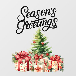 Seizoensfeest met kerstmis raamsticker