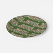 Seizoensfeest nieuwjaarsfeest papieren bordje (Gekanteld)