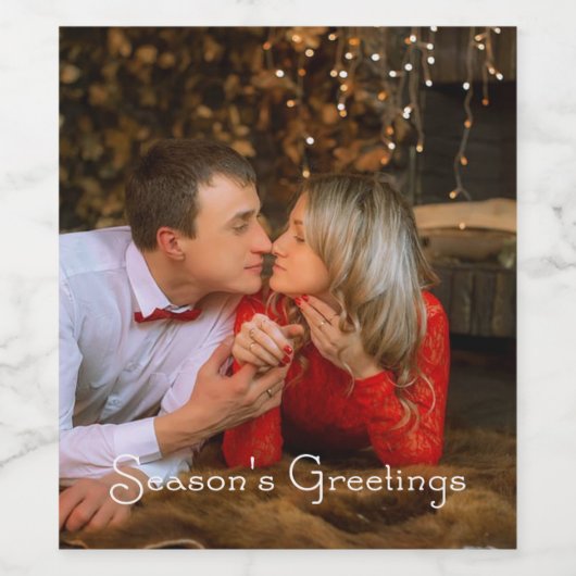 Seizoensfles Wijn Etiket (Enkel label)