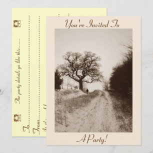 Seizoensfoto van sfeervolle wintersneeuwscène kaart