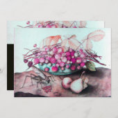 SEIZOENSFRUIT / AARDBEIEN EN PEREN AANKONDIGING (Voorkant / Achterkant)