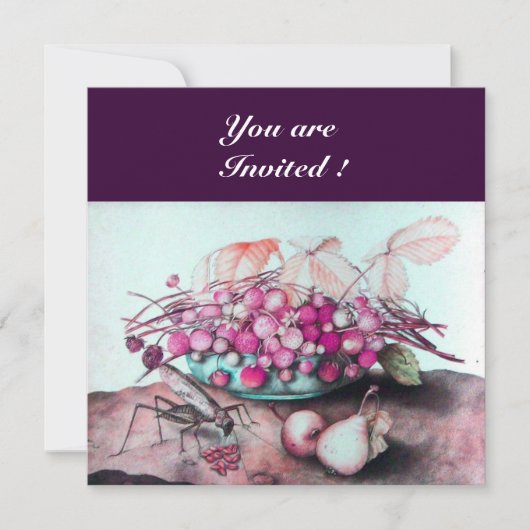 SEIZOENSFRUIT / AARDBEIEN EN PEREN KAART (Voorkant)