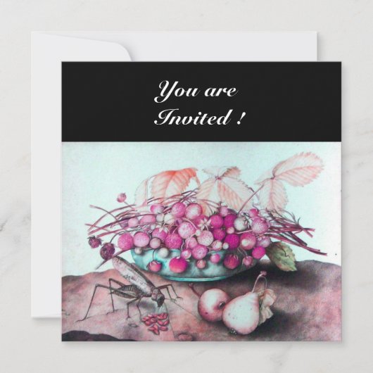 SEIZOENSFRUIT / AARDBEIEN EN PEREN KAART (Voorkant)