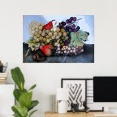 SEIZOENSFRUIT / DRUIVEN EN PEREN POSTER (Thuiskantoor)