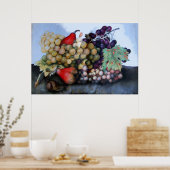 SEIZOENSFRUIT / DRUIVEN EN PEREN POSTER (Keuken)