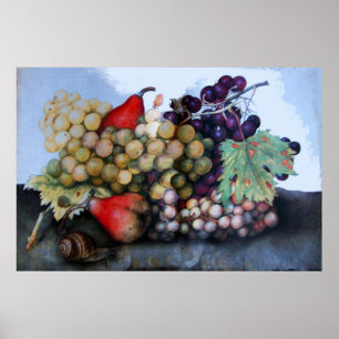 SEIZOENSFRUIT / DRUIVEN EN PEREN POSTER