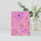Seizoensfruit Salade: Abstract Schilderij Briefkaart (Staand voorkant)