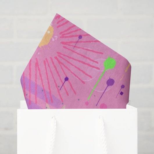 Seizoensfruit Salade: Abstract Schilderij Tissuepapier (Cadeauzakje)