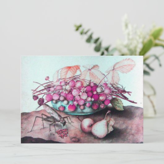 SEIZOENSFRUITEN 3,roze blauw zwart Aankondiging (Staand voorkant)