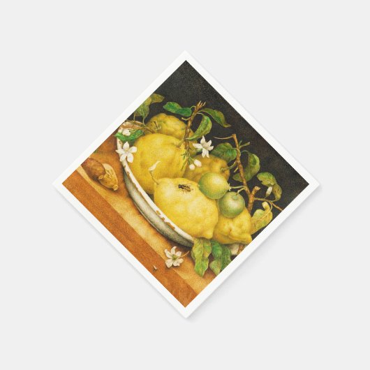 SEIZOENSFRUITEN, CITROENEN CITROENBLOESEM Geel Servet (Hoek)