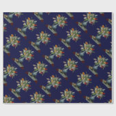 SEIZOENSFRUITEN / TULPEN ,Blauw Cadeaupapier (Vlak)