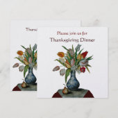 SEIZOENSFRUITEN /TULPEN Thanksgiving Dinner ijs Kaart (Voorkant / Achterkant)