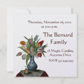 SEIZOENSFRUITEN /TULPEN Thanksgiving Dinner ijs Kaart (Achterkant)