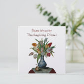 SEIZOENSFRUITEN /TULPEN Thanksgiving Dinner ijs Kaart (Staand voorkant)