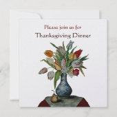 SEIZOENSFRUITEN /TULPEN Thanksgiving Dinner ijs Kaart (Voorkant)