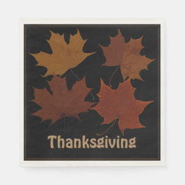 Seizoensgebonden 4 Autumn Leaves Thanksgiving aang Servet
