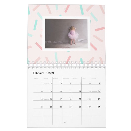 Seizoensgebonden Achtergrondfotokalender Kalender (Feb 2026)