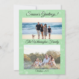 Seizoensgebonden Bauble Familiefoto Kerstflat Kaart