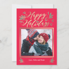 Seizoensgebonden bewerkbare kleur kerstkaart