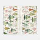 Seizoensgebonden bosbomen kruipen omhoog voor Kers Fleece Deken (Voorkant (Horizontaal))